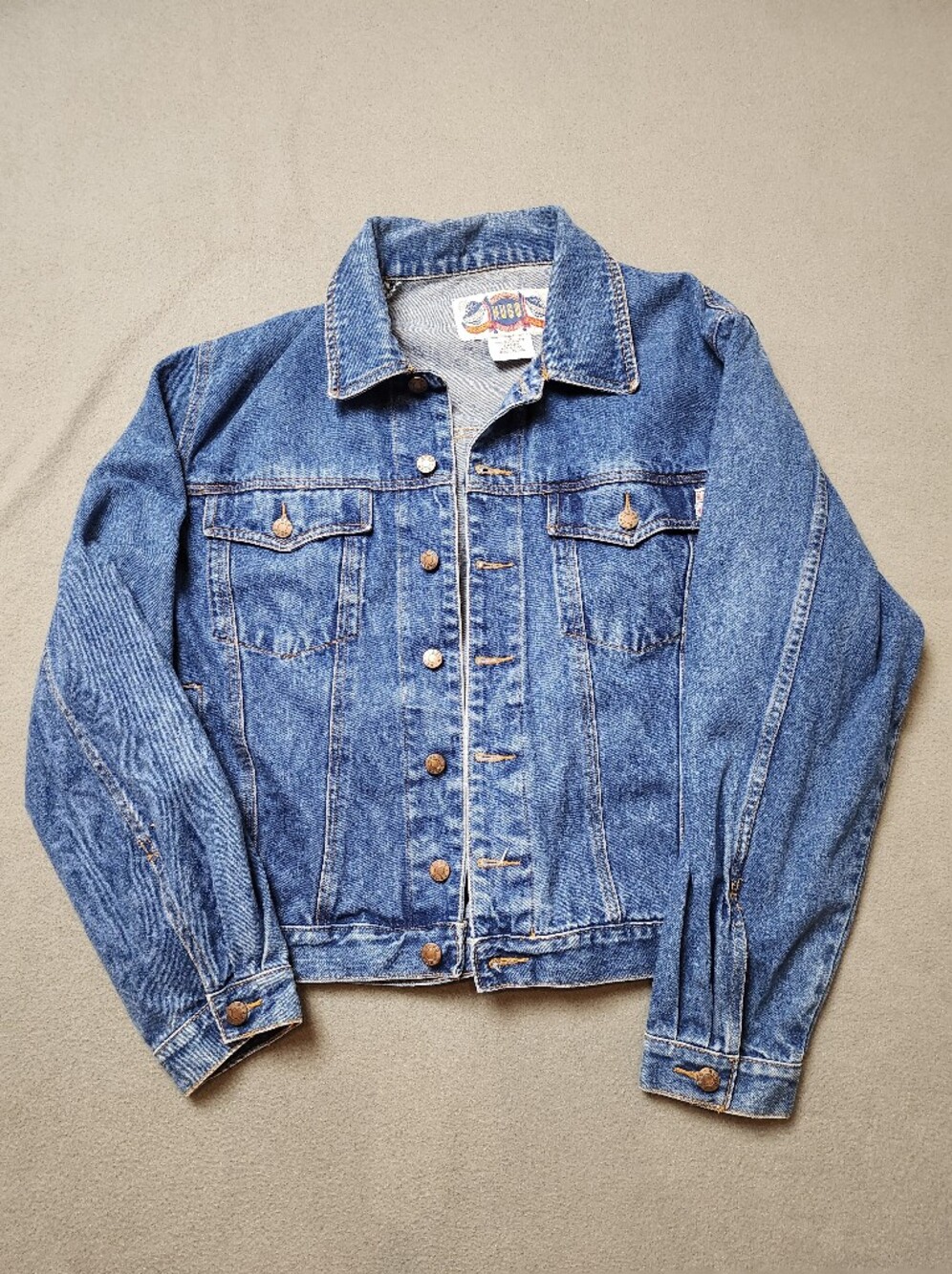 Vintage blue jean jacket Sz XL
